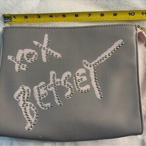 Betsey Johnson Gray Rhinestone Clutch Wristlet
